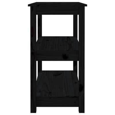 vidaXL Konzolni stol crni 80x40x74 cm od masivne borovine