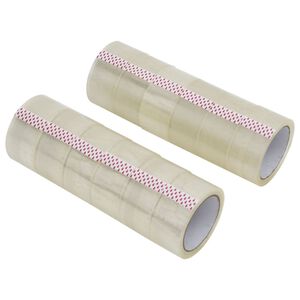 vidaXL Traka za pakiranje 12 kom prozirna 48 mm x 66 m
