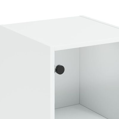 vidaXL Visoka komoda sa staklenim vratima bijela 35 x 37 x 142 cm