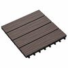 vidaXL Pločice za decking 3D Dizajn 11 pcs Tamno smeđa 30 x 30 cm