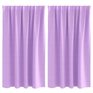 vidaXL Zavjese za blackout s prstenovima 2 pcs Ljubičasta 140 x 140 cm