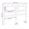 vidaXL Uzglavlje za krevet bijelo 125,5x4x100 cm od masivne borovine