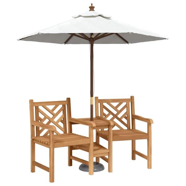 vidaXL Stolica Smeđa 152 x 63 x 89 cm Čvrsto teak drvo