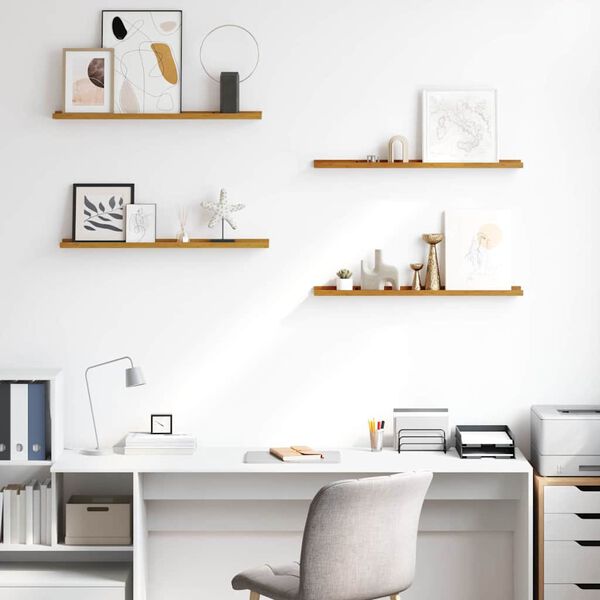 vidaXL Polica na zidu Zidne 4 pcs Bež 80 x 9 x 3 cm Konstruirano drvo