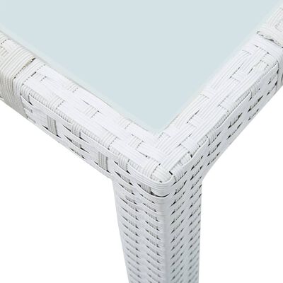 vidaXL Vrtni stol bijeli 150 x 90 x 75 cm od poliratana
