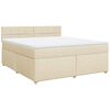 vidaXL Krevet s oprugama i madracem krem 180x200 cm od tkanine