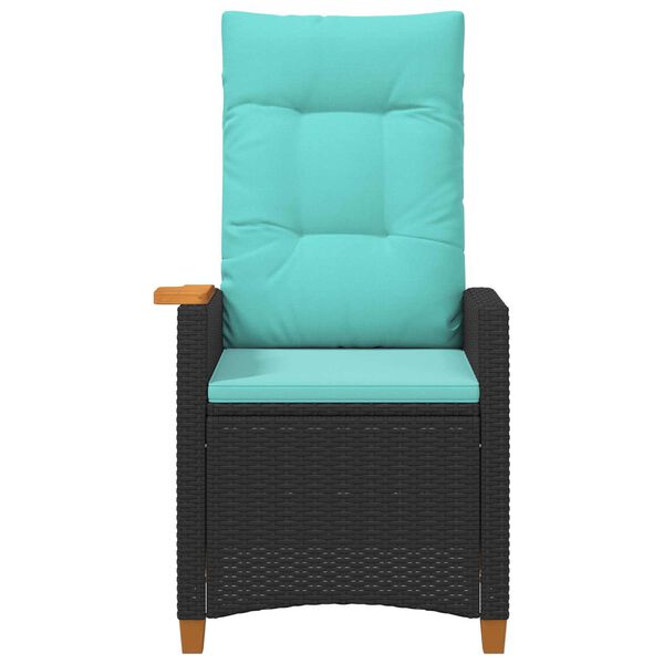 vidaXL Fotelja za ležanje s pločom za čaj 62 x 64 x 112 cm poliratan