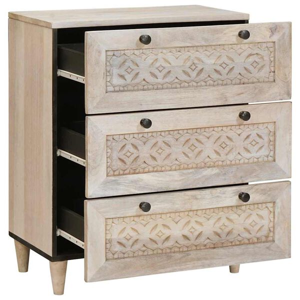 vidaXL Ormarić / Komoda Bijelo 60 x 33 x 75 cm masivno drvo manga