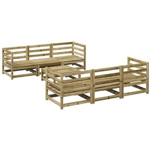 vidaXL 7-dijelni set vrtnih sofa od impregnirane borovine