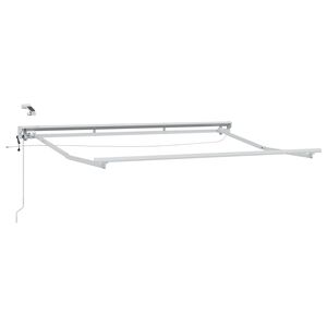 vidaXL Okvir električne tende s LED-ovima Bijeli 2,5 x 2 m Aluminij
