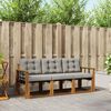 vidaXL Set vanjskih sofa s jastukom 3 pcs Prirodna i svijetlo siva