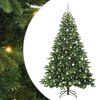vidaXL Umjetno božićno drvce s stalakom Zelena 210 cm PE i PVC