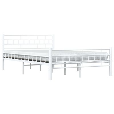 vidaXL Okvir za krevet bijeli metalni 140 x 200 cm