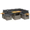 vidaXL 8-dijelni set vrtnih sofa od poliratana s jastucima sivi