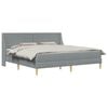 vidaXL Okvir kreveta s madracem Svijetlo siva 200 x 200 cm Poliester