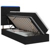 vidaXL LED krevet za pohranu s madracem Crna 100 x 200 cm Tkanina