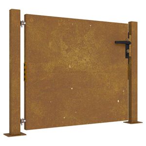 vidaXL Vrtna vrata 100x75 cm Corten čelik