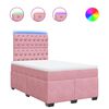 vidaXL Box spring krevet s madracem ružičasti 120 x 200 cm bar&scaron;unasti