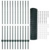 vidaXL Ograda s postovima Zelena 1,2 x 25 m Čelik i PVC