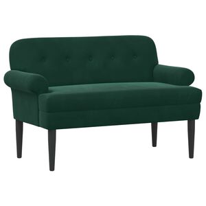 vidaXL Ljubavni kauč s gumbima Tamnozelena 120 x 66 x 78 cm Bar&scaron;un