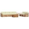 vidaXL Set vanjskih sofa 7 kom. Prirodna i krem