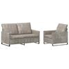 vidaXL Set sofe 2 pcs Svjetlosiva Umjetni sued
