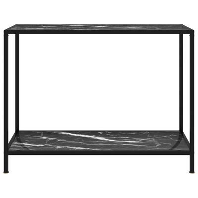 vidaXL Konzolni stol crni 100 x 35 x 75 cm od kaljenog stakla