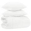 vidaXL Set pokrivača 200 x 200 cm Ne Pamuk, bambus, poliester Bijela