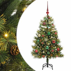 vidaXL Umjetno Drvo za Božić s &Scaron;i&scaron;arkama Zelena 120 cm