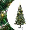 vidaXL Umjetno predsvijetljeno božićno drvce Zelena 180 cm PVC i metal