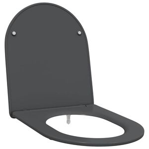 vidaXL WC daska Antracit 47 x 36 x 3,4 cm Duroplast