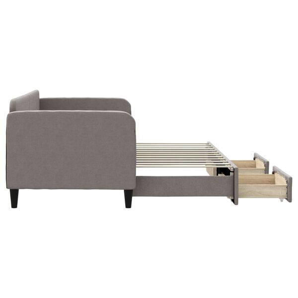 vidaXL Dnevni krevet na razvlačenje smeđesivi 80 x 200 cm od tkanine