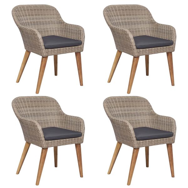 vidaXL 5-dijelni vrtni blagovaonski set smeđi