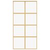 vidaXL Klizna vrata zlatna 102,5x205 cm prozirno staklo ESG i aluminij