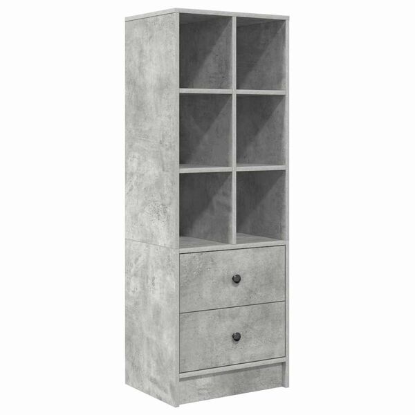vidaXL Highboard s ladicama Betonski sivi 45,5 x 34 x 127 cm