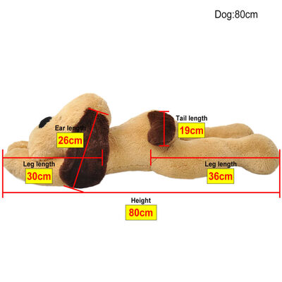 vidaXL Plišana igračka pas smeđi 80 cm