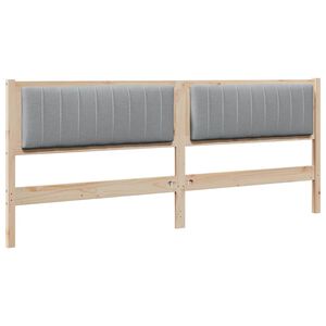 vidaXL Tapecirani uzglavlje Smeđa 200 cm Čvrsto borovo drvo