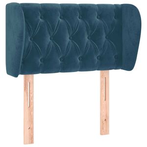 vidaXL Uzglavlje s u&scaron;ima tamnoplavo 83x23x78/88 cm bar&scaron;unasto