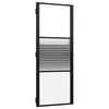 vidaXL Staklena vrata 83 x 3,5 x 201,5 cm Aluminij Crna