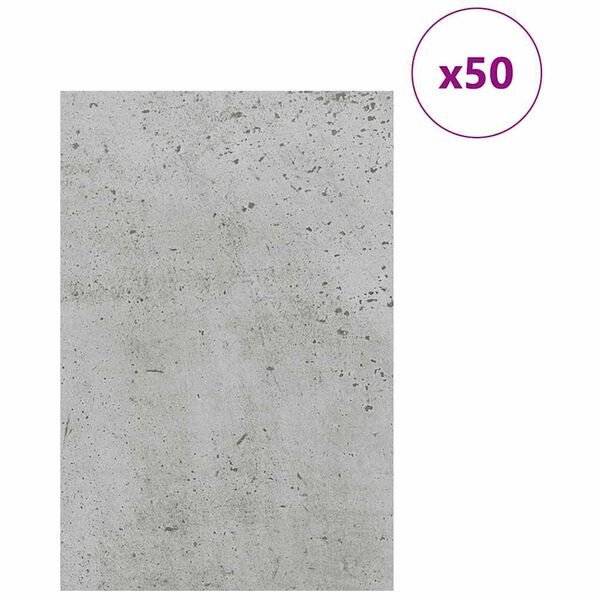 vidaXL Dekor Paneli 50 pcs Beton siva 40 x 60 x 0.3 cm