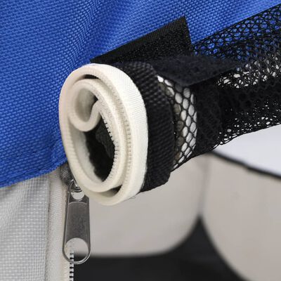 vidaXL Sklopiva ogradica za pse s torbom za nošenje plava 90x90x58 cm