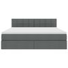 vidaXL Krevet s prostorom za pohranu s LED-om Tamno siva 180 x 200 cm
