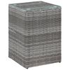 vidaXL Bočni stolić sa staklenom povr&scaron;inom sivi 35x35x52 cm poliratan