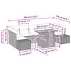 vidaXL Sjedeća garnitura za vrt s pohranom 8 pcs Bež Poli ratan