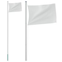 vidaXL Višedijelni stup za zastavu srebrni 6,23 m aluminijski