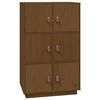 vidaXL Visoka komoda boja meda 67 x 40 x 108,5 cm od masivne borovine