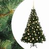 vidaXL Umjetno božićno drvce s kuglicama 120 cm 150 LED lampica