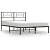 vidaXL Metalni okvir za krevet s uzglavljem crni 120x200 cm