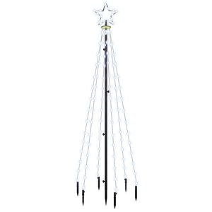 vidaXL Božićno drvce sa &scaron;iljkom i 108 hladne bijele LED žarulja 180 cm
