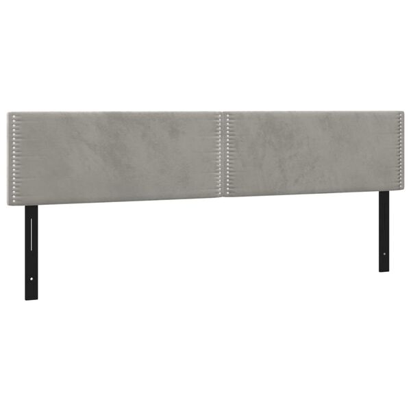 vidaXL Uzglavlja 2 kom svjetlosiva 90x5x78/88 cm bar&scaron;unasta